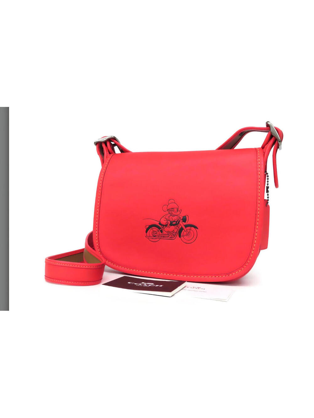 RARE COACH Shoulder Bag Model Number DISNEY Red COACH Good Condition